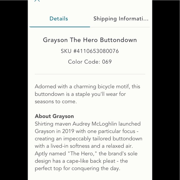 Grayson the Hero button down XLarge NWT - Picture 3 of 7